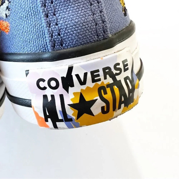 Converse CTAS High We Are Stronger Together Blue Canvas Embroidered Size 5.5 EUC - Picture 9 of 11